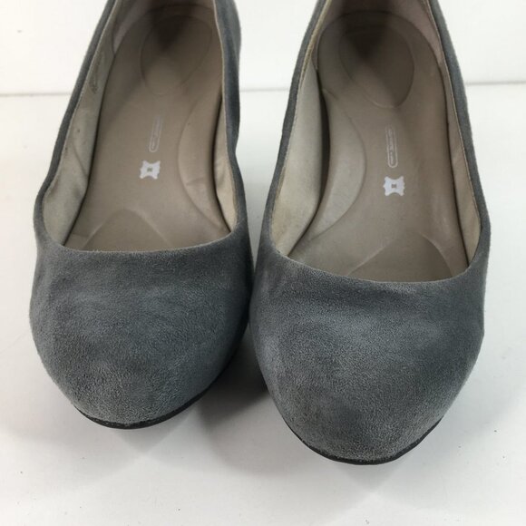 Rockport Suede Gray Wedges Heel Size 8 - Picture 4 of 10